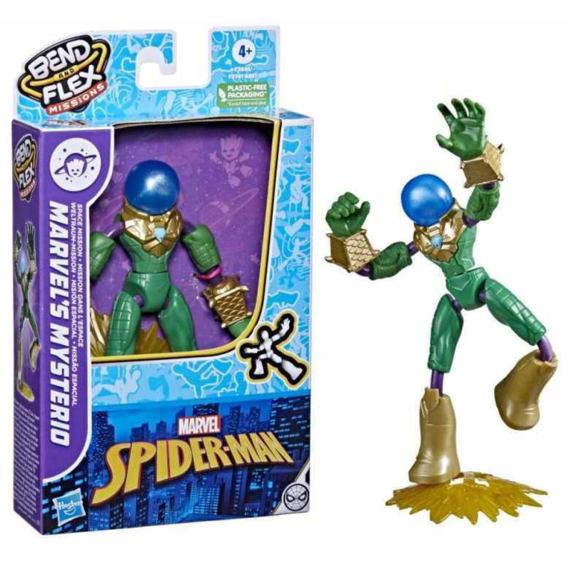 Spider-man bend and flex marvel´s mysterio, hasbro f3846