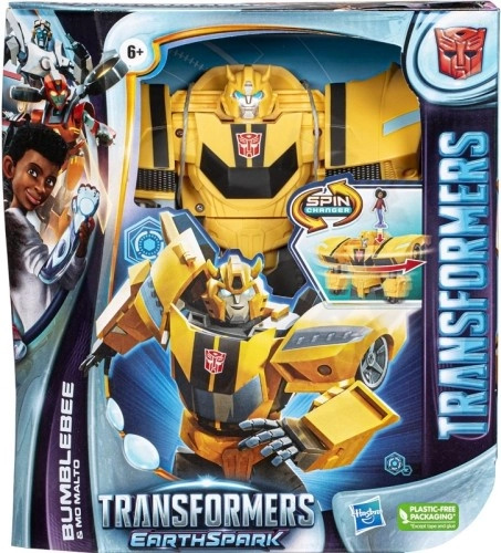 Hasbro Transformers: Earthspark Spin Changer Bumblebee & Mo Malto