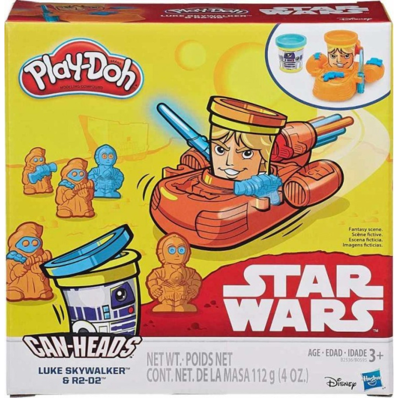 Play doh star wars dvojbalení kelímků luke skywalker a r2-d2