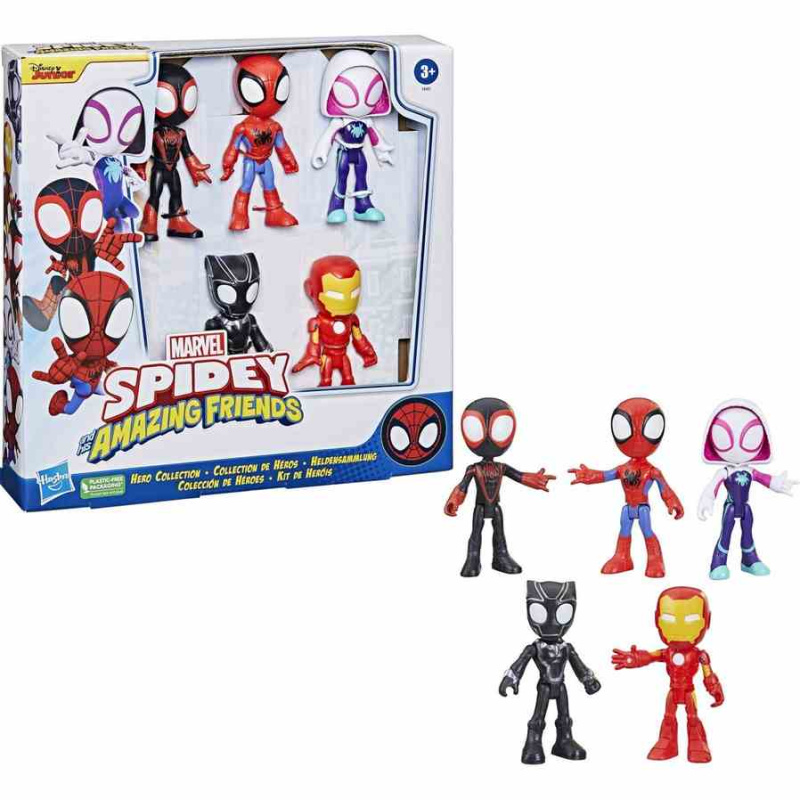 Hasbro marvel spidey and his amazing friends kolekce 5 figurek, f8401