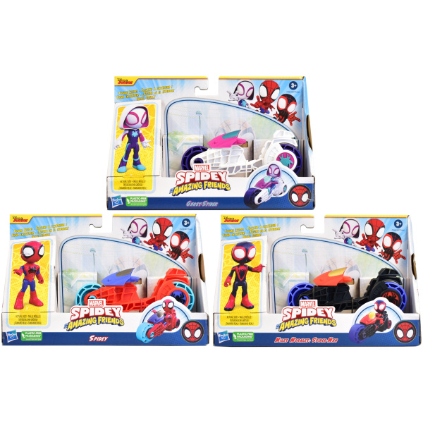 Spidey a jeho úžasní přátelé akční figurka s motorkou