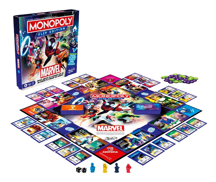 Monopoly Flip Marvel – rodinná stolní hra v polštině