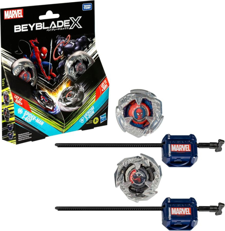 Hasbro beyblade x marvel sada kotoučů spider-man & venom, g0288