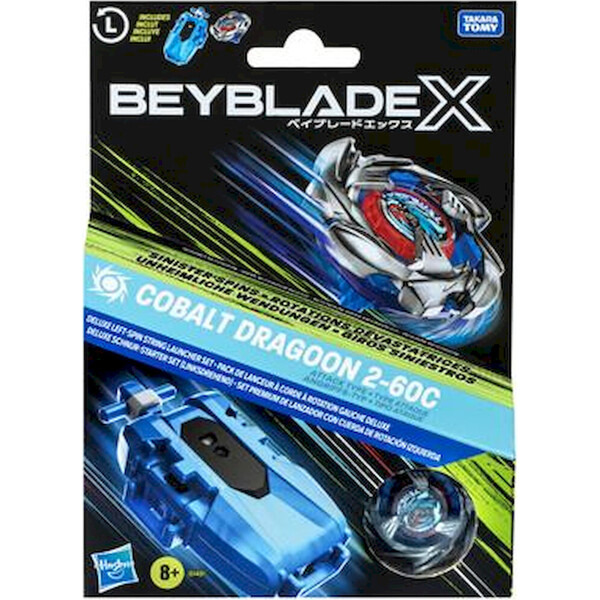 Beyblade X Cobalt Dragoon 2-60C Launcher Set
