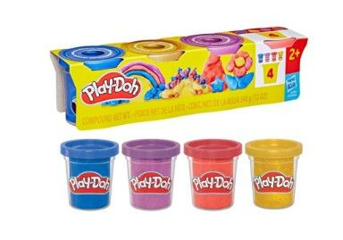 HASBRO - Play-Doh 4ks kelímků metalické barvy