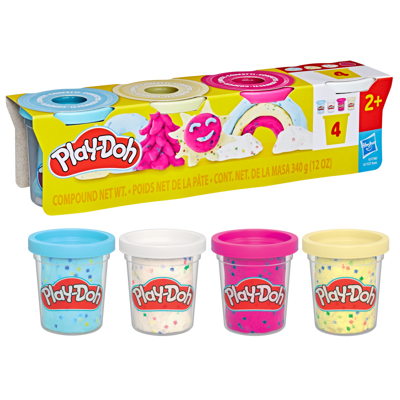 HASBRO - Play-Doh 4ks kelímků s konfetami