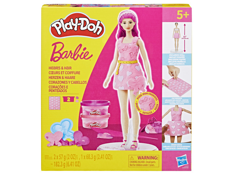 Play-Doh Barbie vlasy a srdce