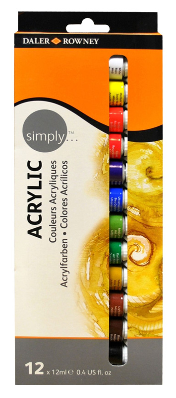 Sada akrylových barev SIMPLY - 12 × 12 ml