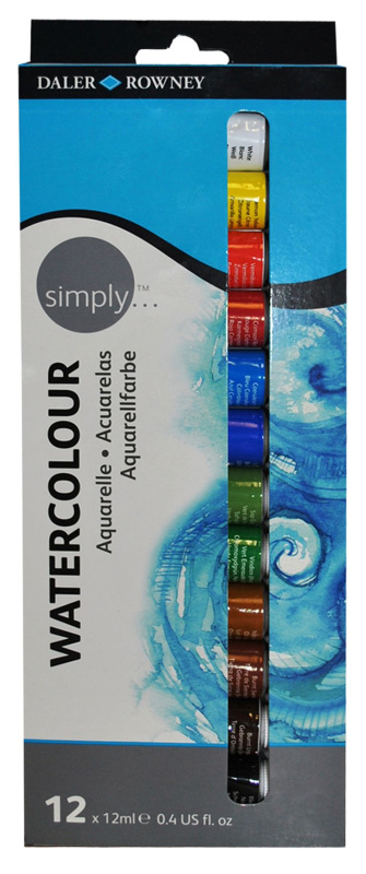 Sada akvarelových barev SIMPLY - 12 × 12 ml