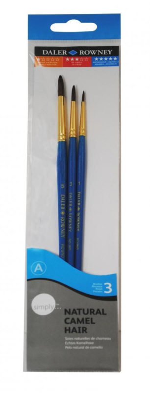 Sada štětců  Daler-Rowney - Simply, 3 ks (kulaté 1, 3 a 5)