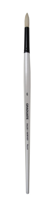 Graduate štětec štětina "Kulatý" dlouhá rukojeť, vel. 6