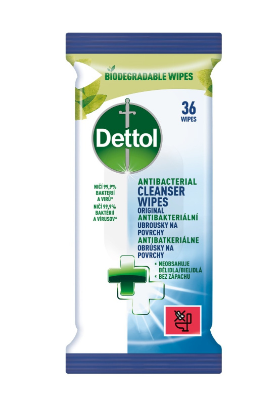 DETTOL ubrousky na povrchy 36 ks
