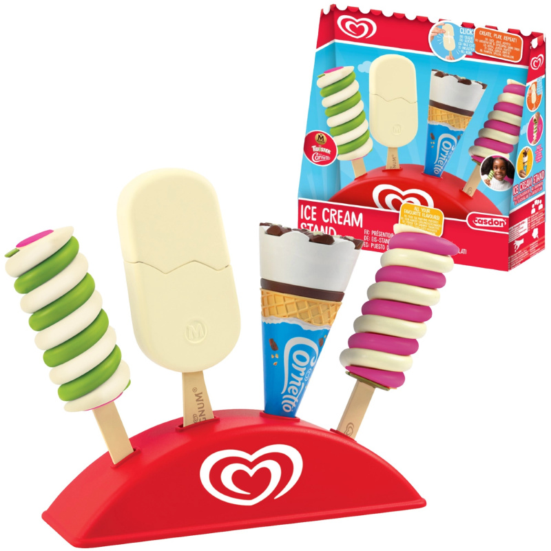 Casdon Algida sada hracích zmrzlin se stojanem (Twister, Cornetto a Magnum)