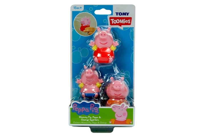 Toomies Prasátko Peppa Pig, maminka a Tom Stříkající hračky do vody