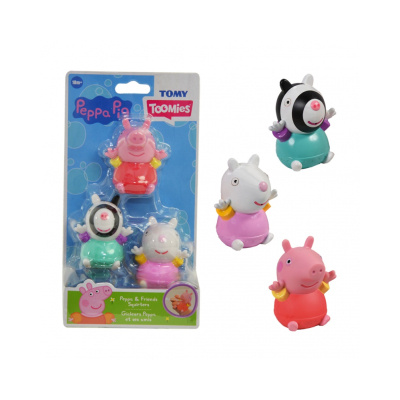 Tommies Prasátko Peppa Pig s kamarády Stříkající hračky do vody