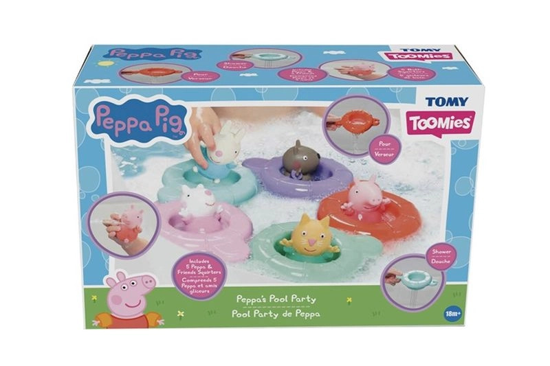 Tomy Peppa Pig koupací hračka s plovoucími kroužky a fontánkou