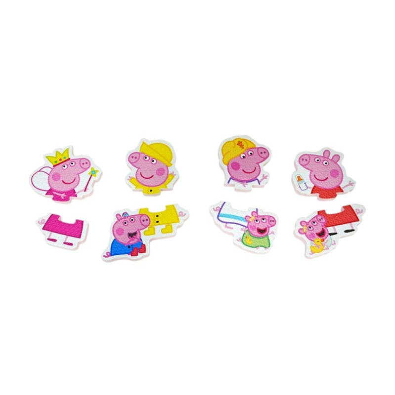 TOOMIES Peppa Pig puzzle vodolepky do vany 4 kusy
