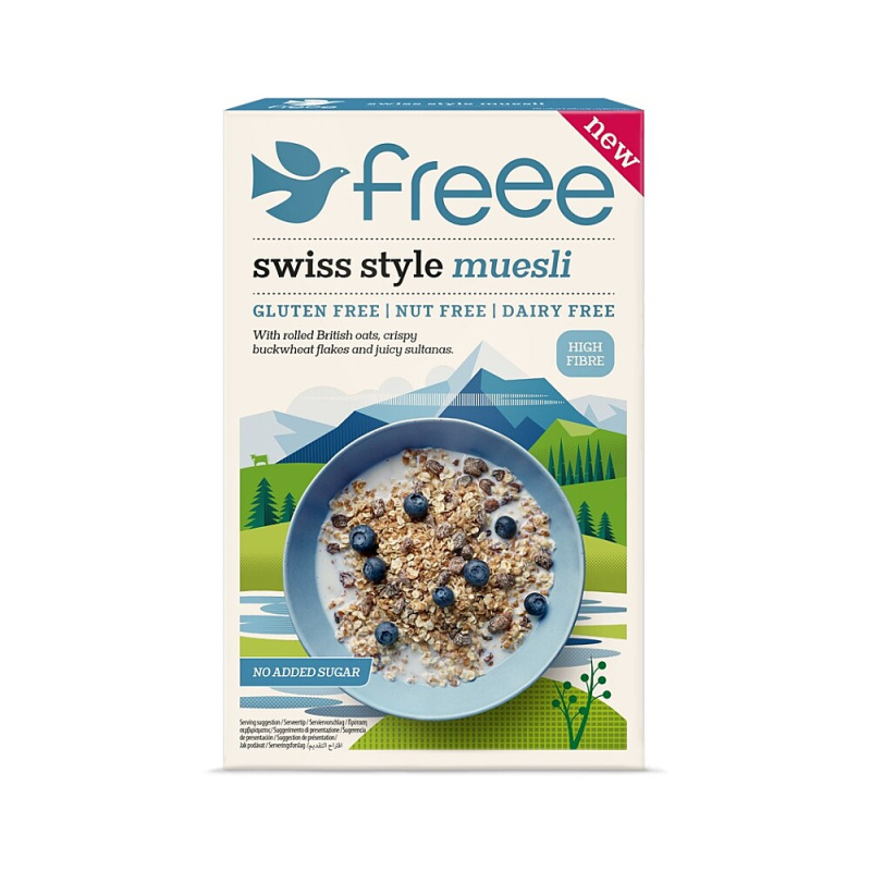 Freee Swiss style Musli bez lepku, mléka a ořechů