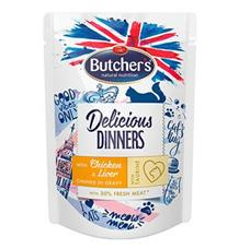 Butcher’s Cat Class.Delic.Dinn. kuře+játra kapsa 100g