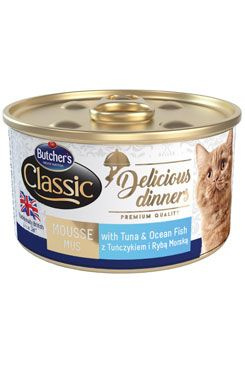 Butcher’s Cat Class.Delic.Dinners tuňák+ryby konz 85g