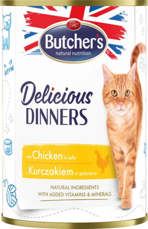 Butcher’s Cat Delicious kuřecí v želé konz.  400g
