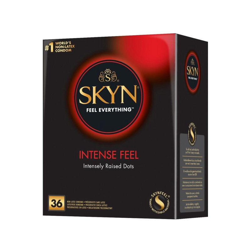 SKYN Intense Feel – bezlatexové kondomy s vroubky (36 ks)
