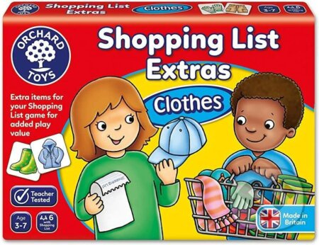 Shopping list - clothes (Nákupný zoznam - oblečenie) - hra z kategorie Vzdělávací hry