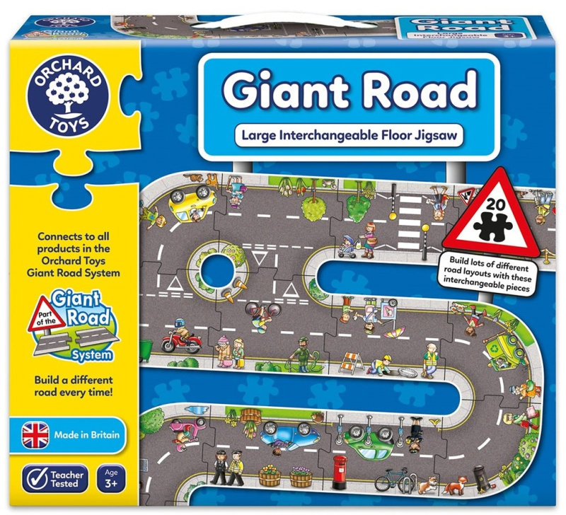 Obří silnice Velkorozměrné puzzle (Velká vyměnitelná podlahová skládačka) - puzzle z kategorie Maxi dílky