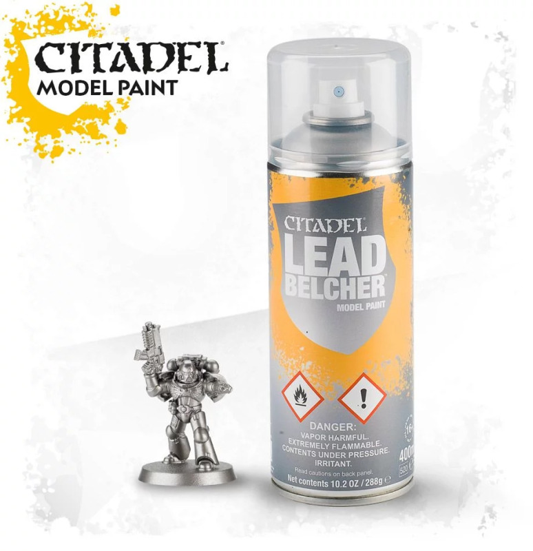 Citadel Spray: Leadbelcher 400ml - sprej na barvení modelů a miniatur