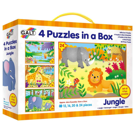 GALT Puzzle Džungle 4v1 (12,16,20,24 dílků)