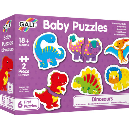 GALT Baby puzzle Dinosauři 6x2 dílky