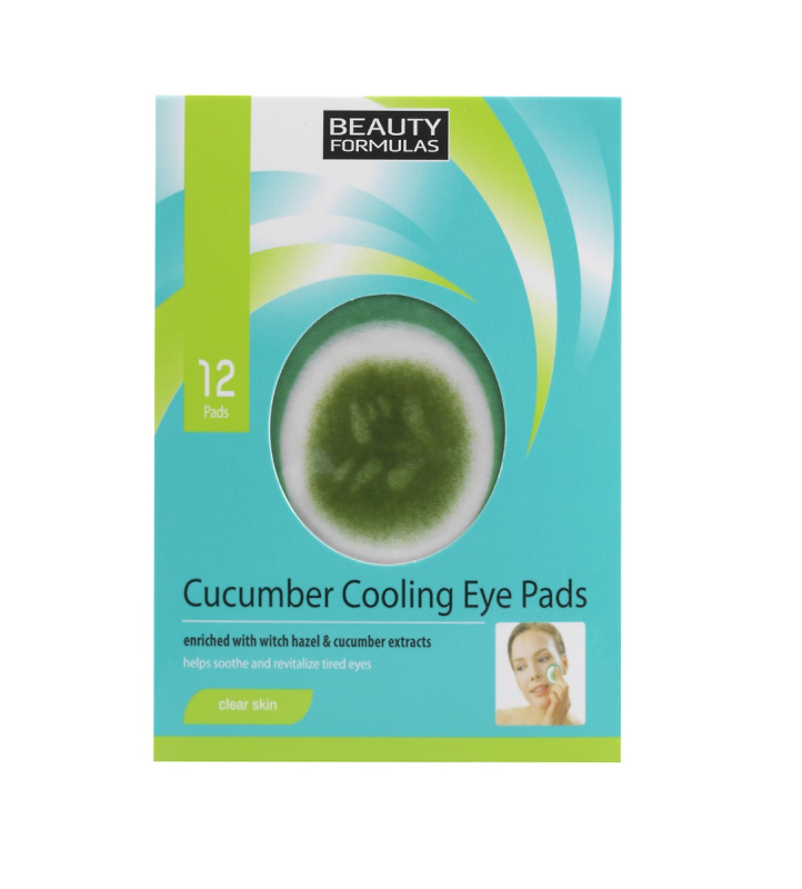 BEAUTY FORMULAS Regenerační masky na oči s vilínem a okurkou, 12 ks