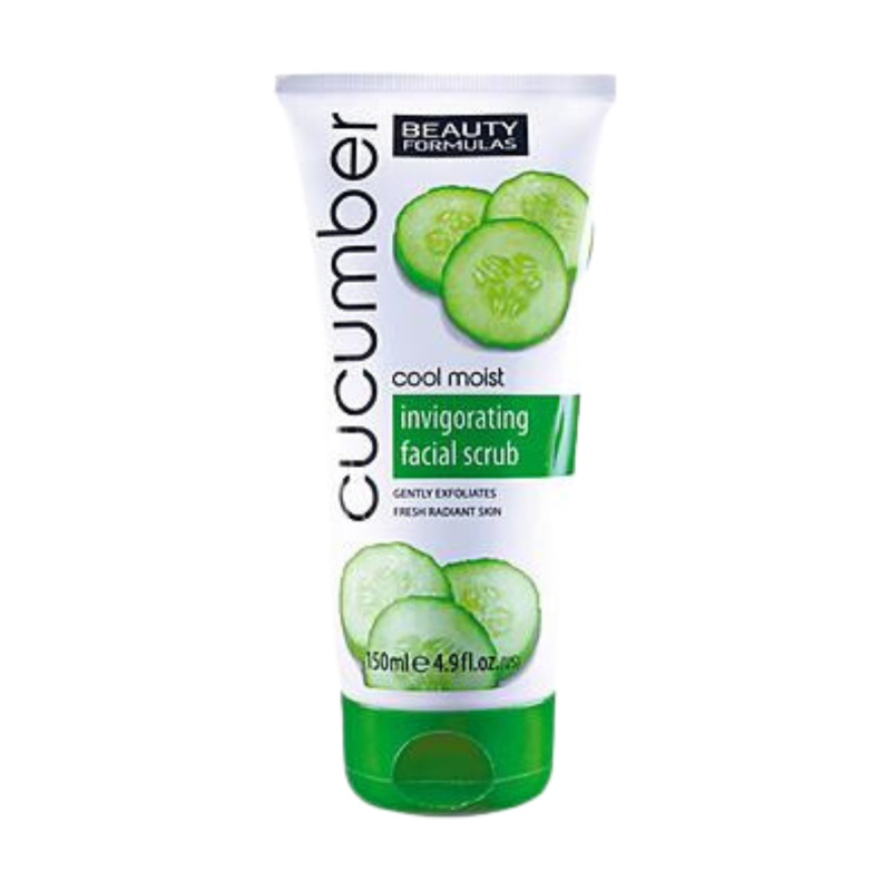 BEAUTY FORMULAS Pleťový scrub s okurkou, 150ml
