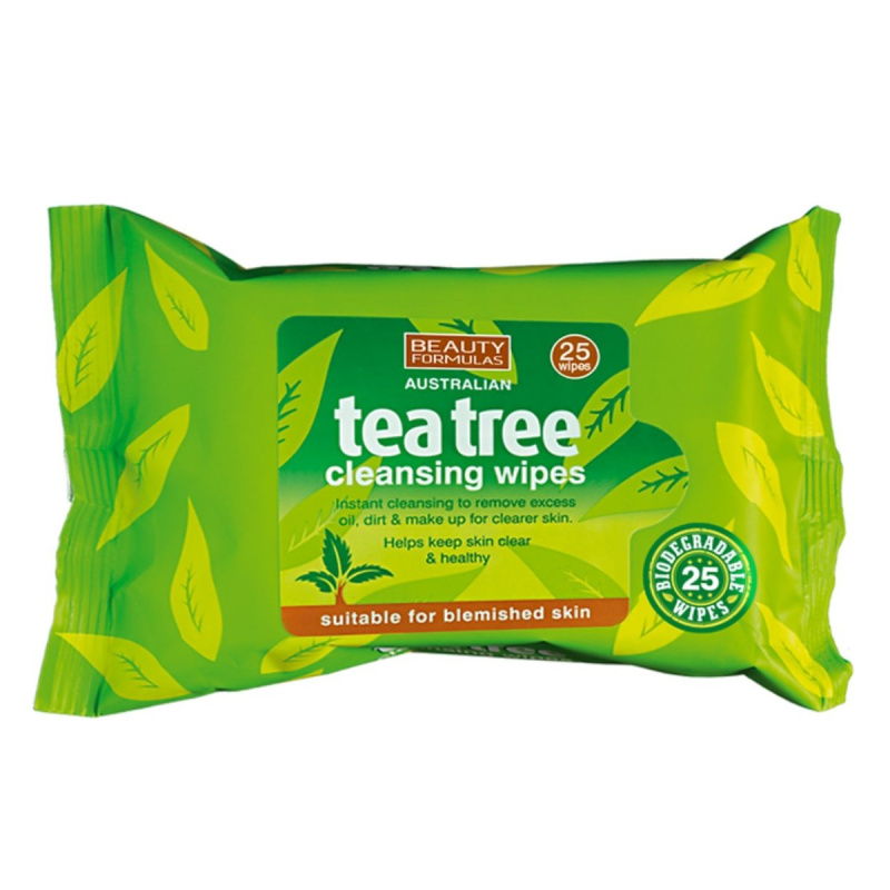 Beauty Formulas Tea Tree odličovací micelární ubrousky 25 ks