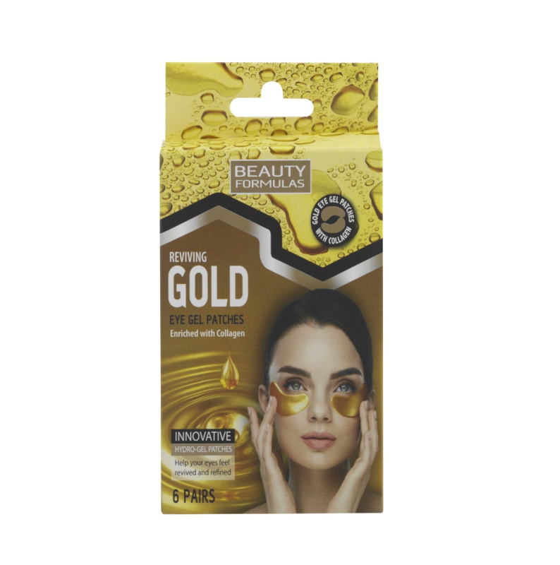 BEAUTY FORMULAS Gelové masky pod oči s kolagenem, 6 párů