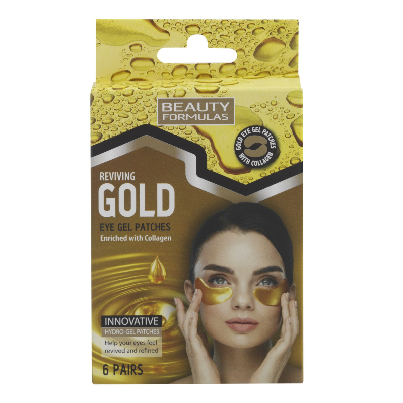 BEAUTY FORMULAS Gelové masky pod oči s kolagenem, 6 párů