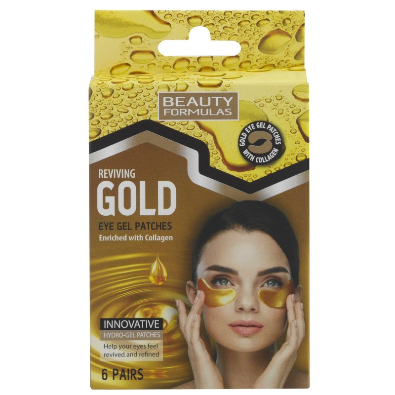 BEAUTY FORMULAS Gelové masky pod oči s kolagenem, 6 párů