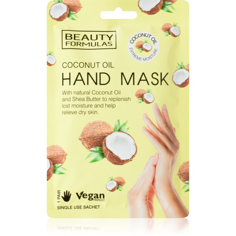 Beauty Formulas Maska na ruce s kokosovým olejem, 1 pár