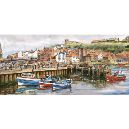 GIBSONS Panoramatické puzzle Whitby, Yorkshire 636 dílků