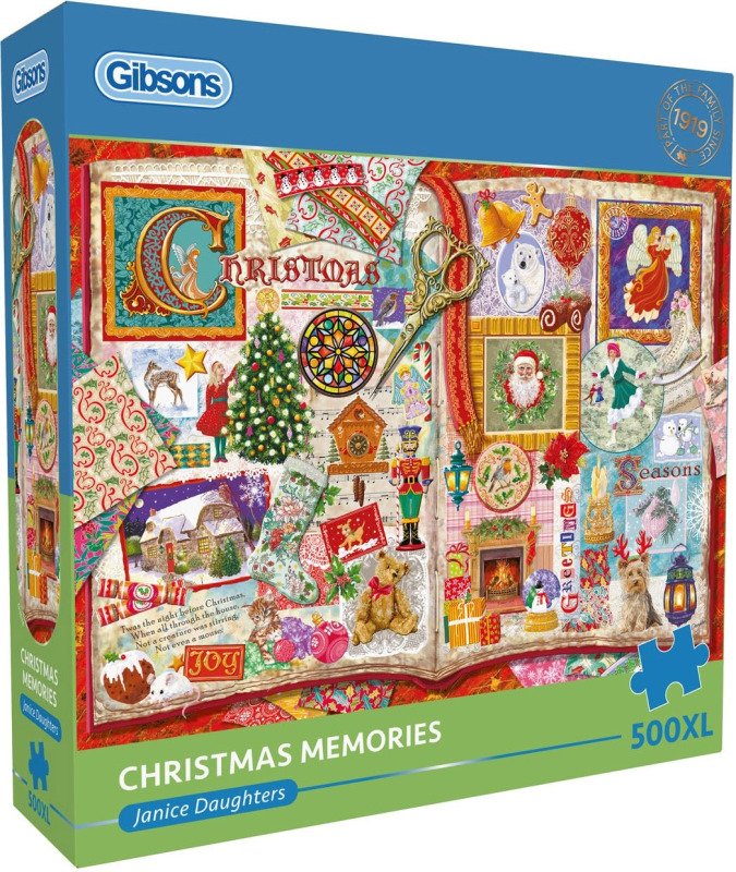 GIBSONS puzzle Vzpomínky na Vánoce XL, 500 dílků
