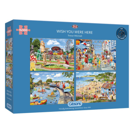 GIBSONS Puzzle Kéž bys tu byl 4x500 dílků