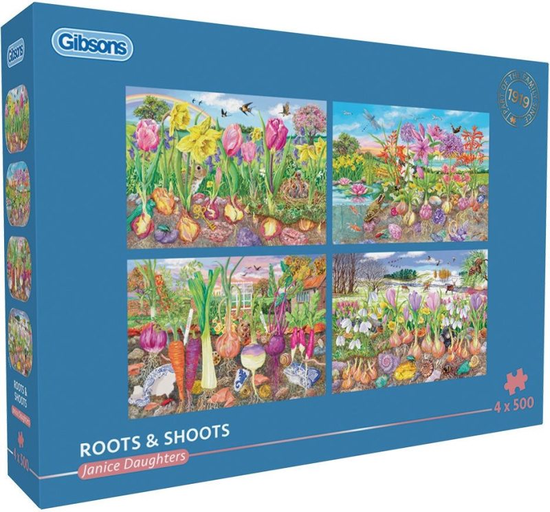 GIBSONS Puzzle Kořínky a výhonky 4x500 dílků