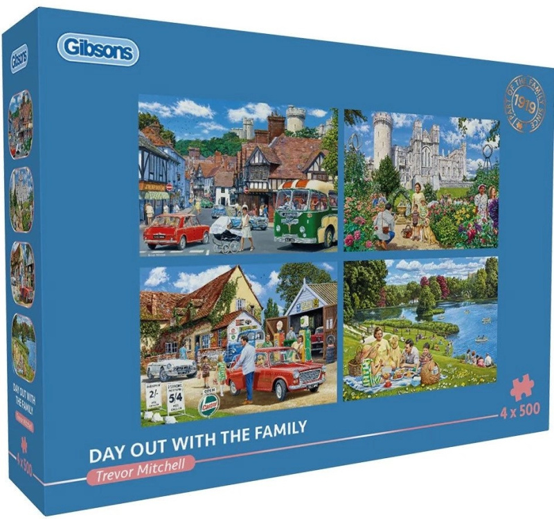 Gibsons puzzle Výlet s rodinou 4×500 dílků