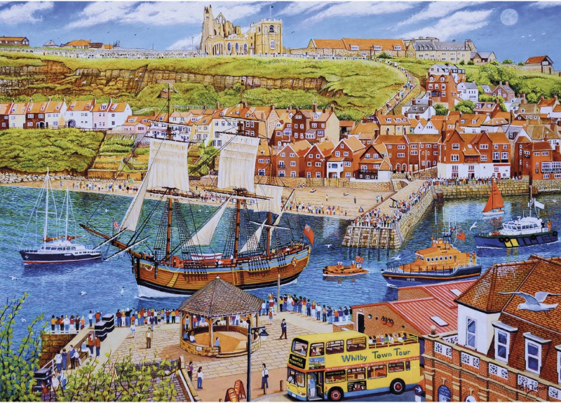 GIBSONS puzzle Endeavour, Whitby 1000 dílků
