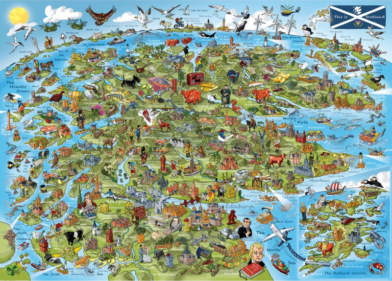 GIBSONS Puzzle Toto je Skotsko 1000 dílků
