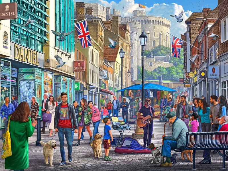 Puzzle Prohlídka hradu Windsor 1000 dílků GIBSONS