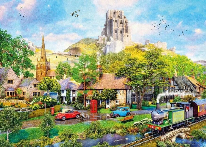 Puzzle Pod hradem Corfe 1000 dílků