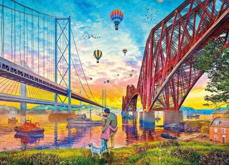 Gibsons puzzle Tři mosty nad řekou 1000 dílků
