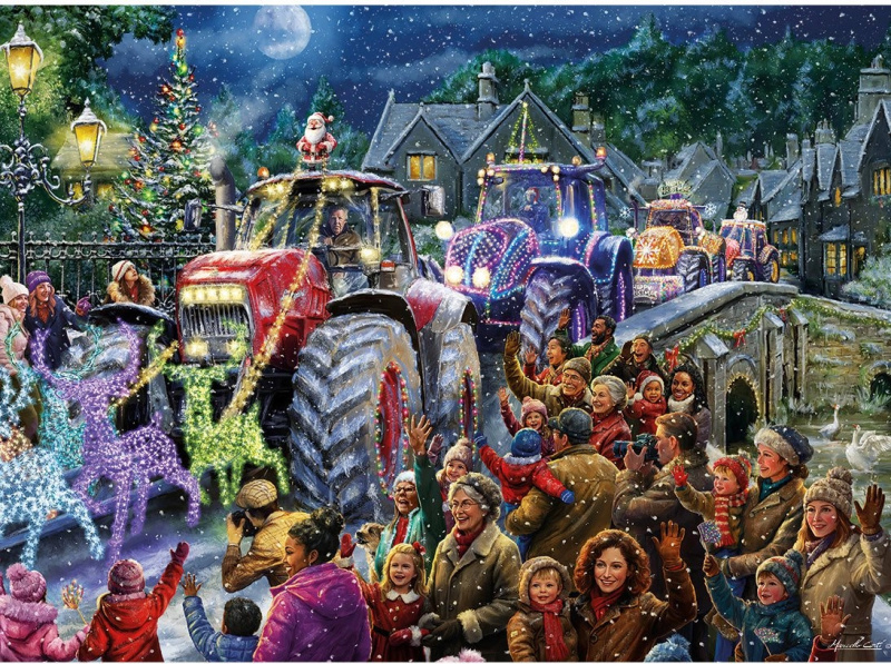 Puzzle Farmářské Vánoce 1000 dílků GIBSONS
