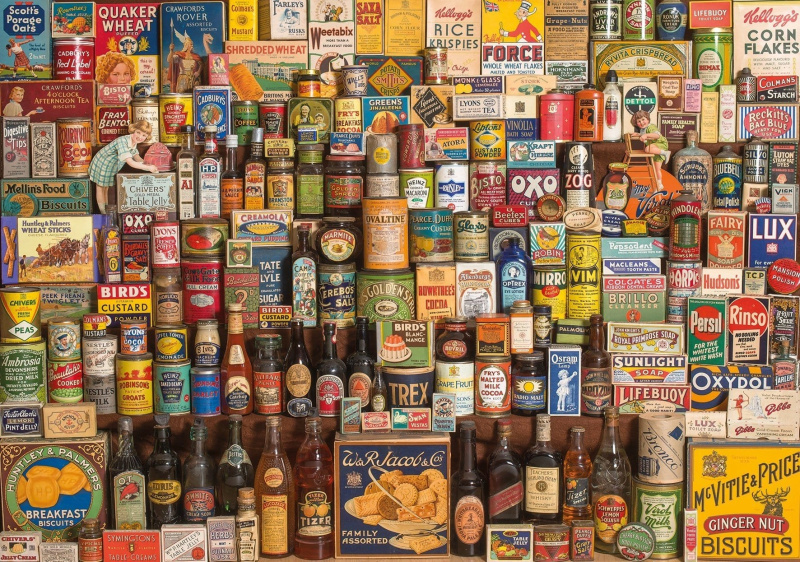 GIBSONS Puzzle Značky, které vybudovaly Británii 1000 dílků